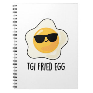 Cuaderno Huevo Frito Divertido Chiste de Comida TGI