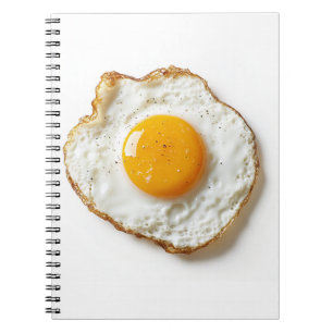 Cuaderno Huevo perfectamente frito con bordes crujientes y