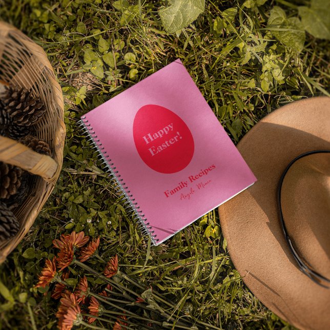 Cuaderno Huevo rojo y rosa mínimo Pascua (Subido por el creador)