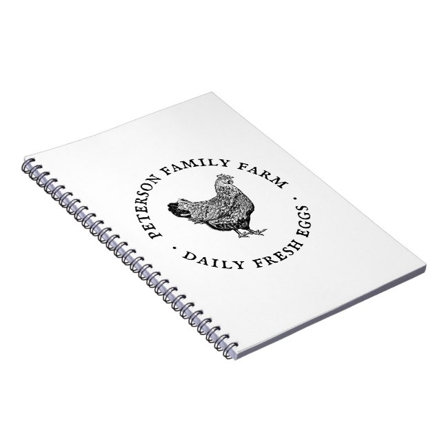 Cuaderno Huevo Vintage Personalizado Moderno (Lado Derecho)