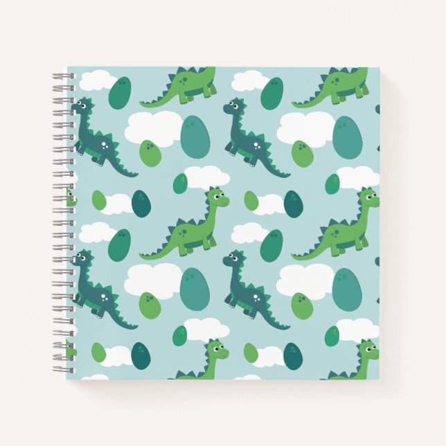 Cuaderno Huevos de dinosaurios de personalizado mosca anima (Anverso)