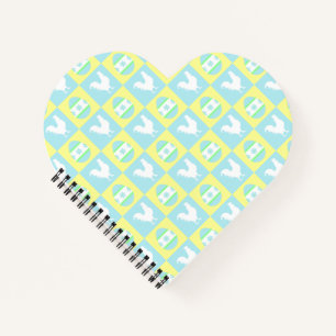 Cuaderno Huevos de gallo de patrón de tablero de chequeo de