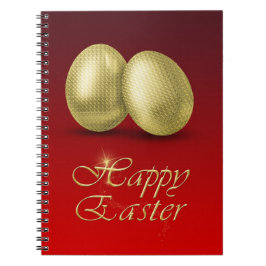 Cuaderno Huevos de Pascua Dorada - Portátil