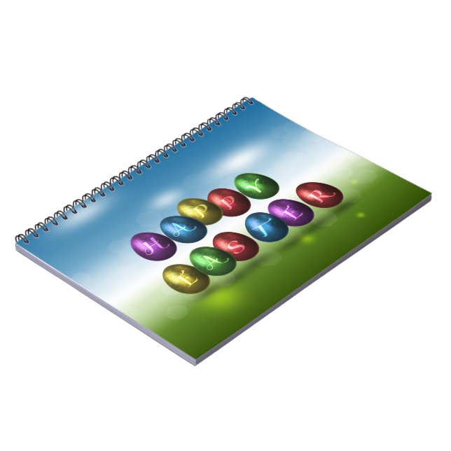 Cuaderno Huevos felices de Pascua coloridos (Lado Izquierdo)