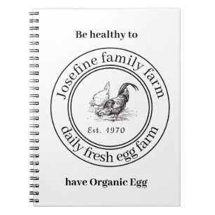 Cuaderno Huevos Frescos De Granja Gallinero Rústico Campo