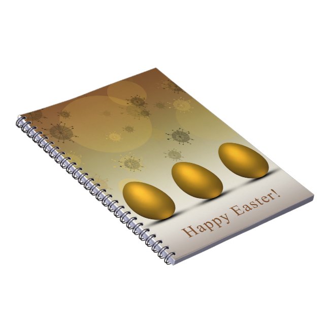 Cuaderno Huevos modernos de Pascua Dorada (Lado Derecho)