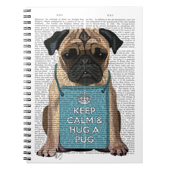 Cuaderno Hug a Pug (Frente)