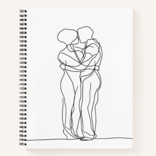 Cuaderno Hug Couple Line Art