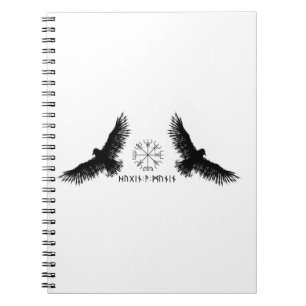 Cuaderno Hugin & Munin   Vegvisir   Odins Raben   schwarz