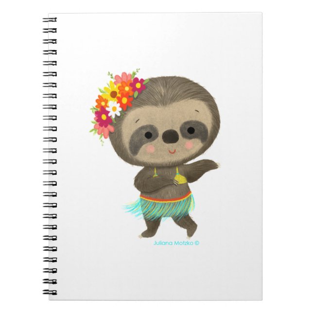Cuaderno Hula bailadora de eslogan (Frente)