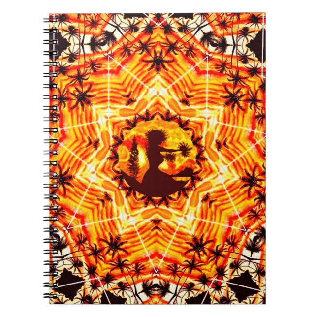 Cuaderno Hula Palms de Hawaii Sunset (Frente)
