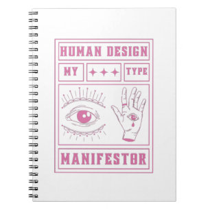 Cuaderno human design manifestor type pink