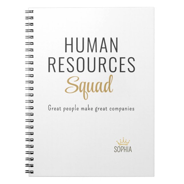 Cuaderno Human Resources Squad – Personalized Notebook (Frente)