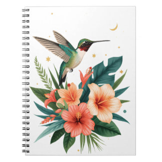 Cuaderno Hummingbird Bloom Tropical Botanical Notebook