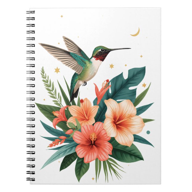 Cuaderno Hummingbird Bloom Tropical Botanical Notebook (Frente)