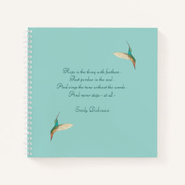Cuaderno Hummingbird Journal con Emily Dickinson citando