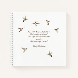 Cuaderno Hummingbird Journal con Emily Dickinson citando