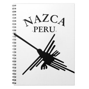 Cuaderno Hummingbird Nazca Peru con texto curvo