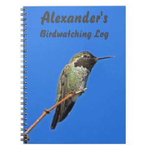 Cuaderno Hummingbird Photo Avid Birder Birdwatching Log