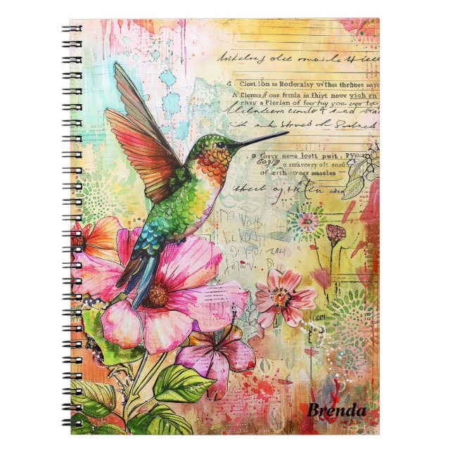 Cuaderno Hummingbird retro (Frente)