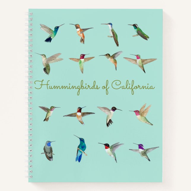 Cuaderno Hummingbirds de California (Anverso)