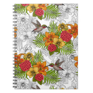 Cuaderno Hummingbirds y el ramo tropical