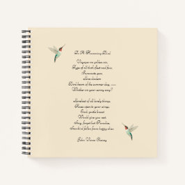 Cuaderno Hummingbirds y John Vance Cheney Cita