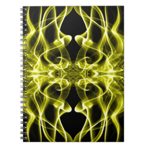 Cuaderno Humo Amarillo Simétrico Minimalista Negro