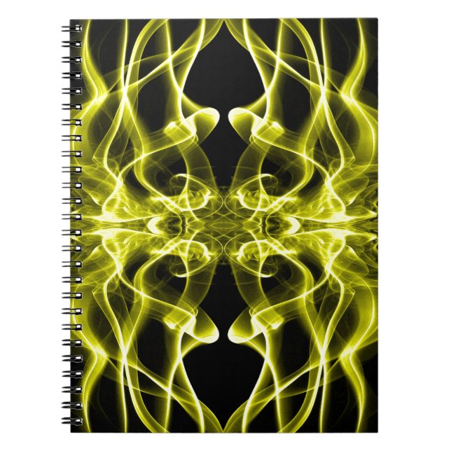 Cuaderno Humo Amarillo Simétrico Minimalista Negro (Frente)