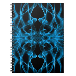 Cuaderno Humo Azul Simétrico Minimalista Negro