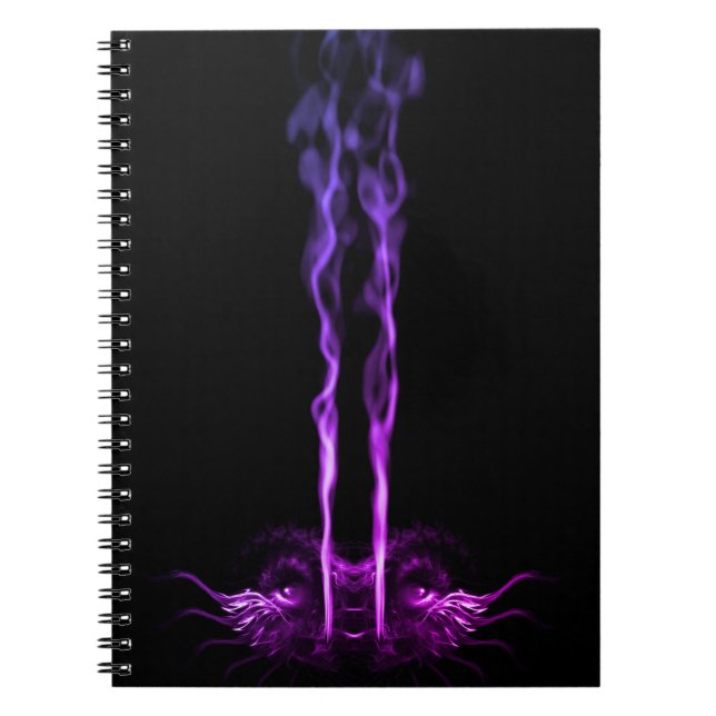 Cuaderno Humo de dragón negro y morado (Frente)