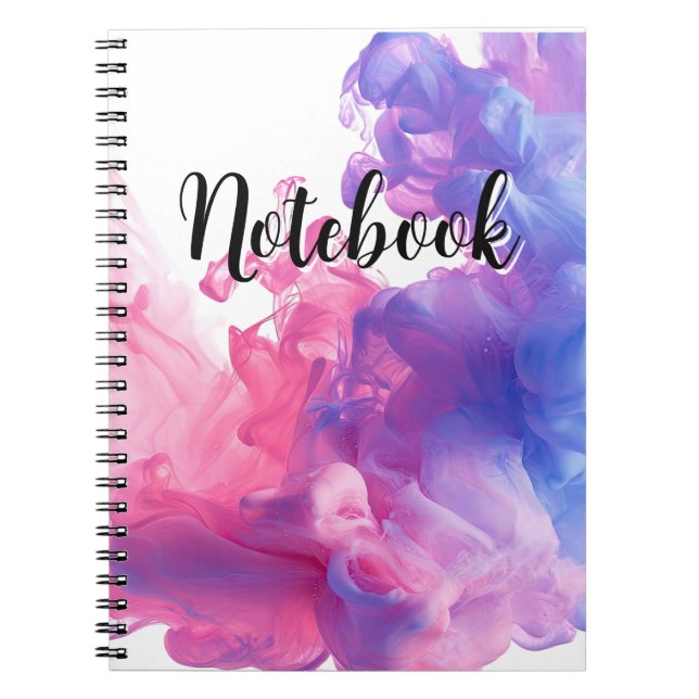 Cuaderno Humo Difuso Rosa y Púrpura  (Frente)