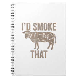 Cuaderno Humo Ese Regalo Bbq De Carne De Vaca. Diseño perfe