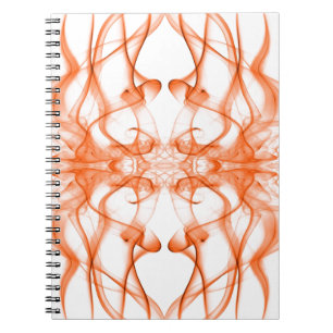 Cuaderno Humo Naranja Simétrico Minimalista Blanco