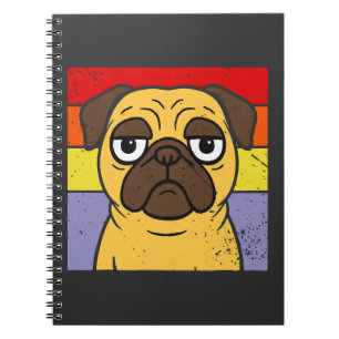 Cuaderno Humor de Amante de Perro Pug Sarcástico Antiguo