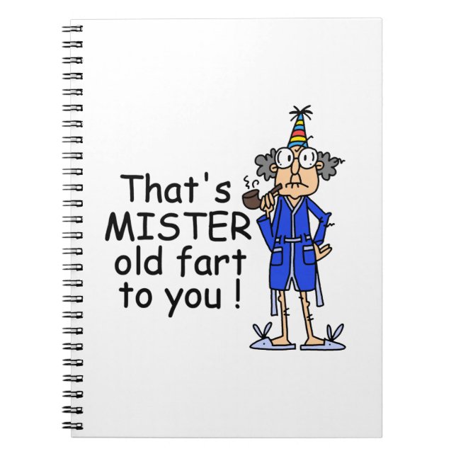 Cuaderno Humor de cumpleaños de Mister Old Fart (Frente)