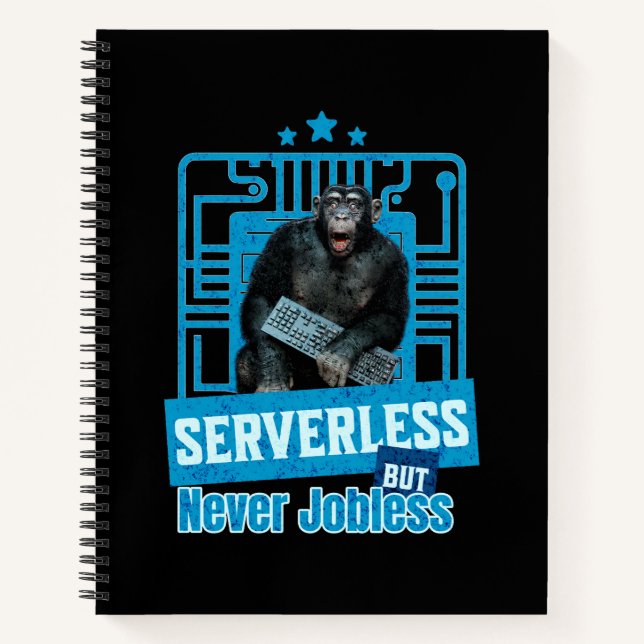 Cuaderno Humor de desarrollador de mono divertido sin servi (Anverso)