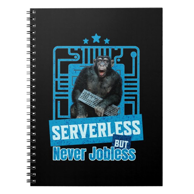 Cuaderno Humor de desarrollador de mono divertido sin servi (Frente)