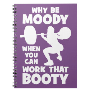 Cuaderno Humor de entrenamiento - Trabajo que booty, Gimnas