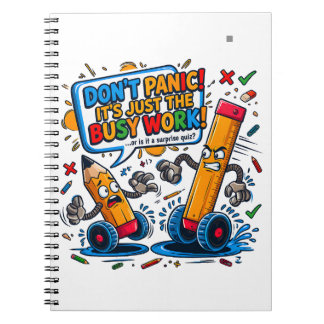 Cuaderno Humor de estudio de examen de pánico