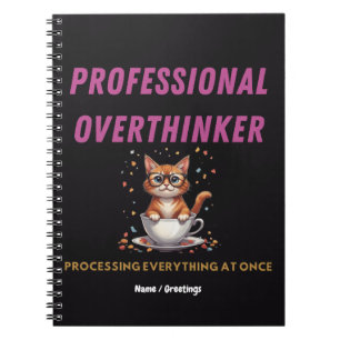 Cuaderno Humor de gato identificable Pensador excesivo prof