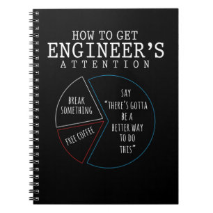 Cuaderno Humor de ingeniero de café de Chiste ingeniero gr