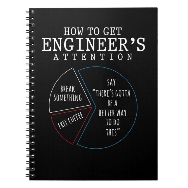 Cuaderno Humor de ingeniero de café de Chiste ingeniero gra (Frente)