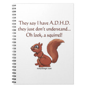 Cuaderno Humor de la ardilla de ADHD