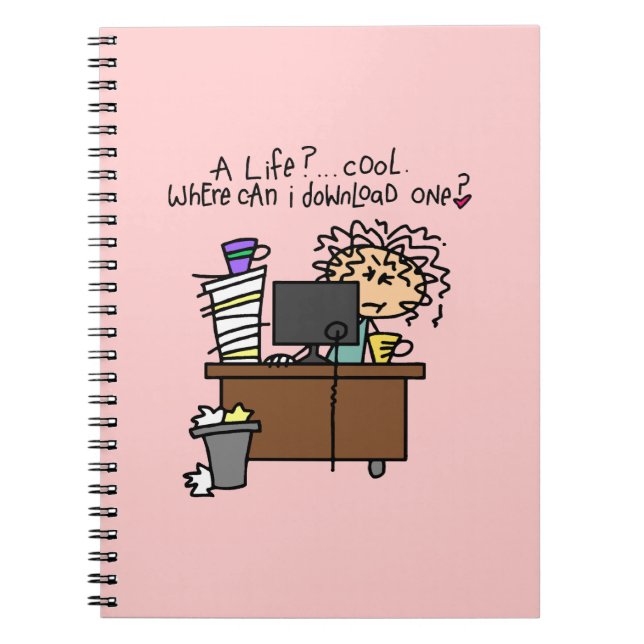Cuaderno Humor de la vida de la transferencia directa (Frente)