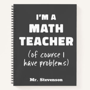 Cuaderno Humor de profesor de matemáticas divertido cita pe