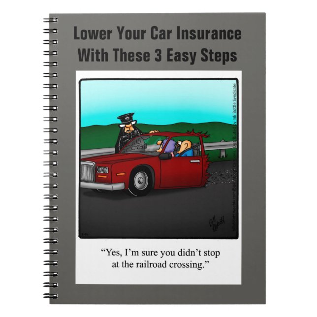 Cuaderno Humor de Seguro de Coche Funny (Frente)