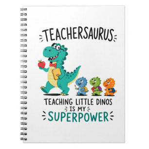 Cuaderno Humor de Teachersaurus con pequeños dinosaurios