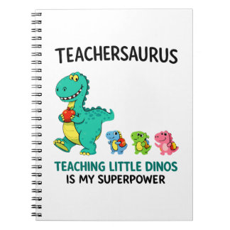 Cuaderno Humor de Teachersaurus con pequeños dinosaurios