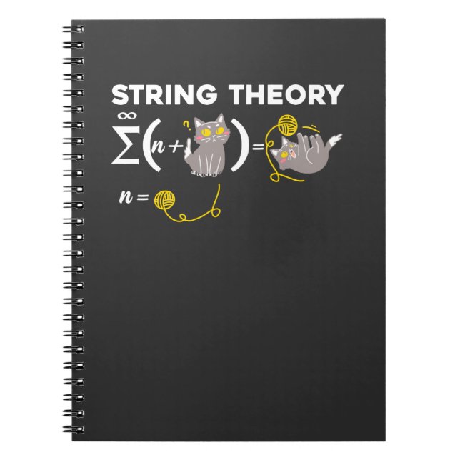 Cuaderno Humor de teoría de cuerdas divertida física Chica  (Frente)